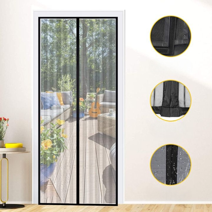 Moustiquaire Magnétique Résistante Noire 2 Moustiquaire Magnétique Résistante Noire